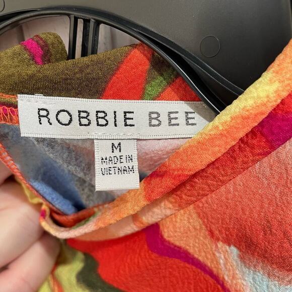 Robbie Bee Women's Printed Mock Neck Shift Dress flowy M multi fairycore boho - Picture 8 of 11